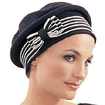 Hats - Knitted Beret - JR Striped - Price: $26.00