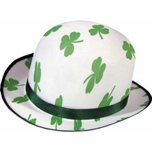 Hats - Shamrock Print Derby Hat - Price: $9.00