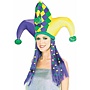 Hats - Mardi Gras Jester Hat with Hair