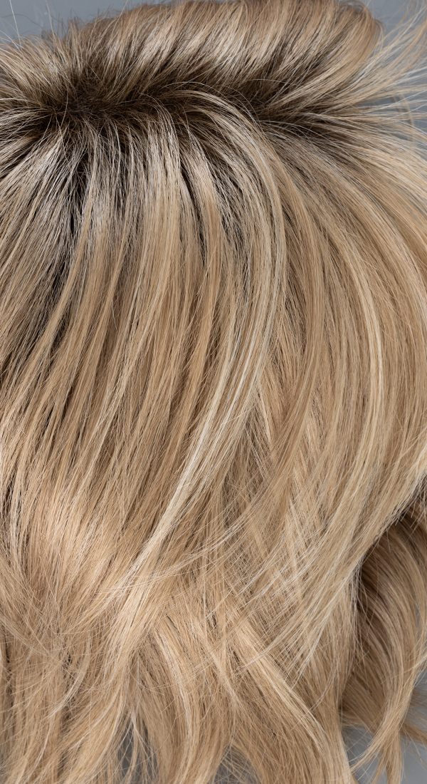 Mocha H - Dark Blond with with Very Light Blonde Highlights and Dark Brown Roots