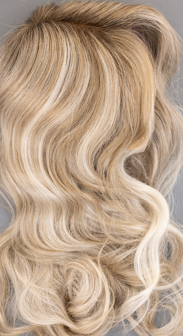 FS17/101S18 Palm Springs - Light Golden Blond Underlights with Platinum Blonde Highlights and Medium Brown Roots (+$5.00)
