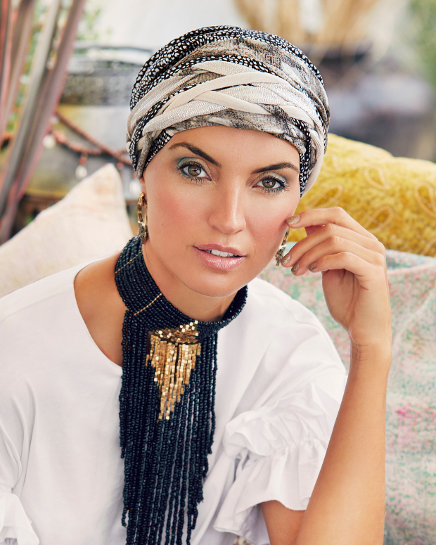 Scarlett Boho Printed Turban Set - 3031, By Christine Headware