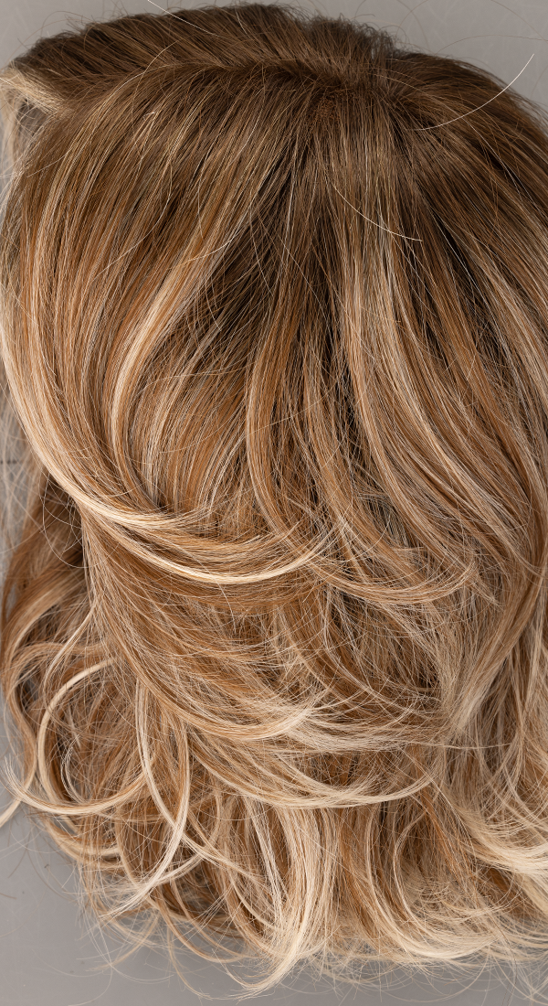 Melted Cinnamon - Light Auburn and Light Brown with Very Light Blonde Highlights with Medium to Dark Brown Roots (+$5.00)