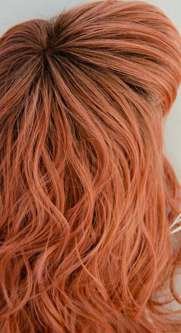 Dusty Rose - Dark Blushing Pink with Dark Brown Roots