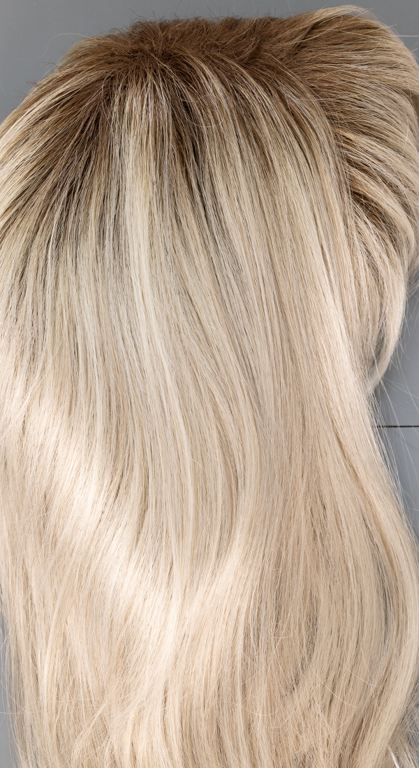 Milky Opal R - Soft Light Opal Blonde Progressing to a Platinum Blonde with Dark Roots (+$5.00)