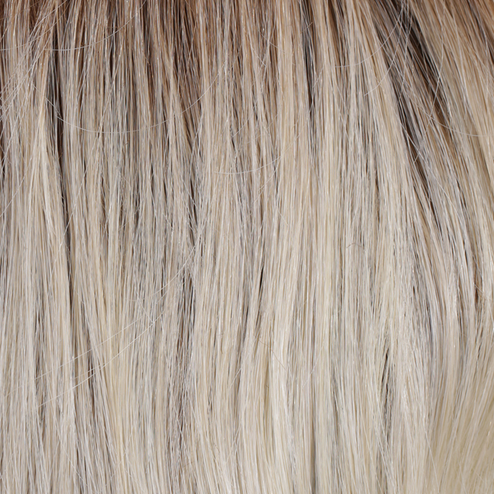 Bombshell Blonde - Golden brown root with a blend of white, pure blonde and satin blonde.