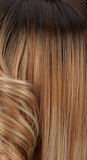 TT4/2613 - Honey Blond, Light Auburn and Platinum Blond Mix with Dark Brown Roots (4)