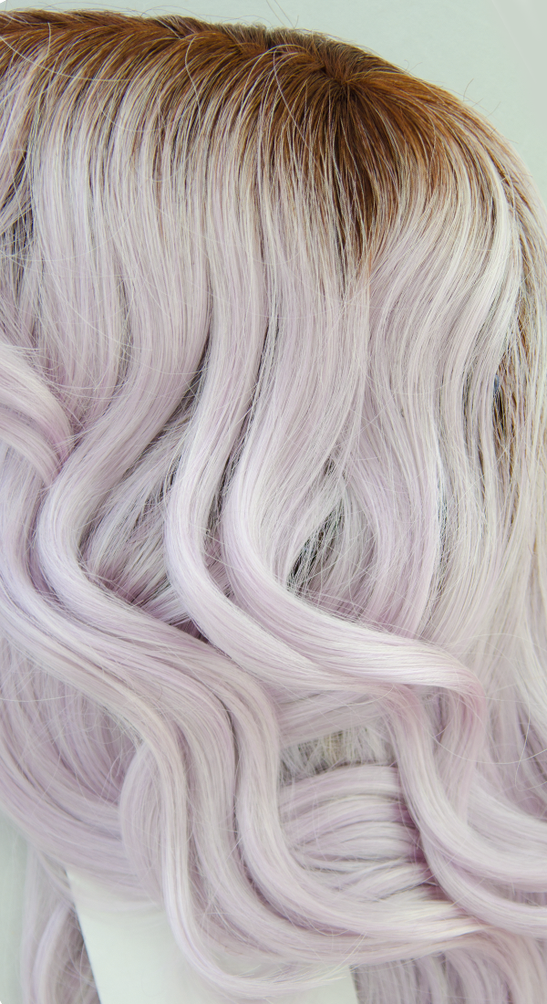 Lavender Blush R - Very Light Purple to Lavender with Dark Brown Roots  (+$5.00)