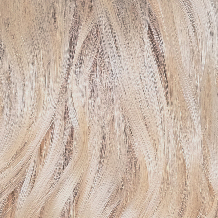 Champagne with Apple Pie - Ash blonde, lightest blonde, neutral blonde with Light Brown Roots