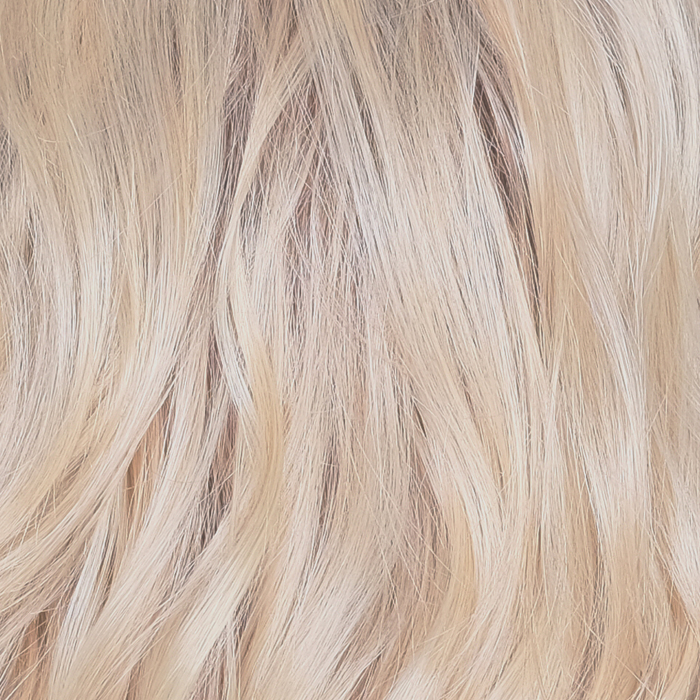 Champagne with Apple Pie - Ash blonde, lightest blonde, neutral blonde with Light Brown Roots