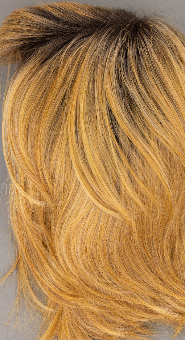 Sunkiss - Fine Progression of Light Butterscotch and Light Golden Blond with Dark Roots