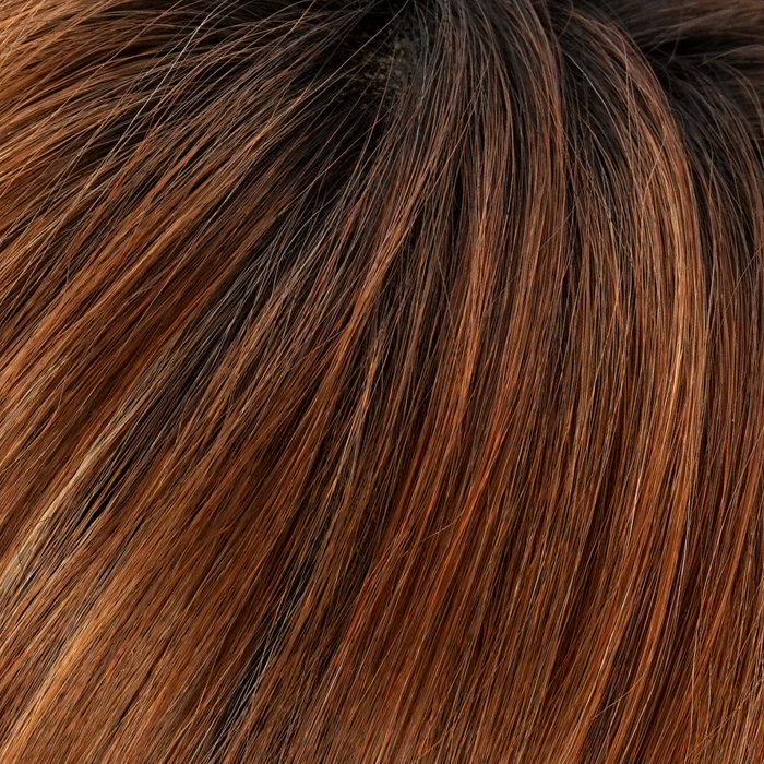 HD30A27S4 Shaded Peach - Med Red & Med Red-Gold Blend, Shaded w/ Dk Gold Brown Roots