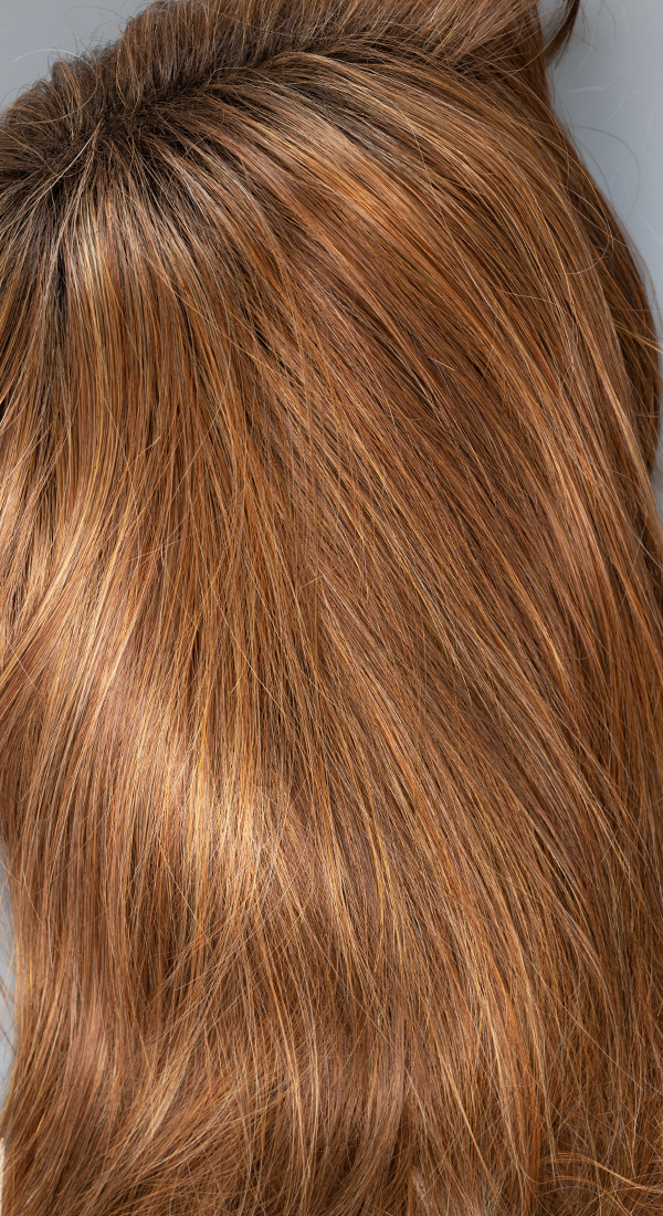 Honey Brown R - Smooth Rich Golden Brown with Dark Roots (+$5.00)