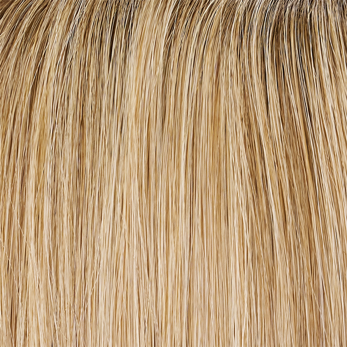 27T613S8 HH Shaded Sun - Med Natural Red-Gold Blonde & Pale Natural Gold Blonde Blend and Tipped, Shaded w/ Med Brown