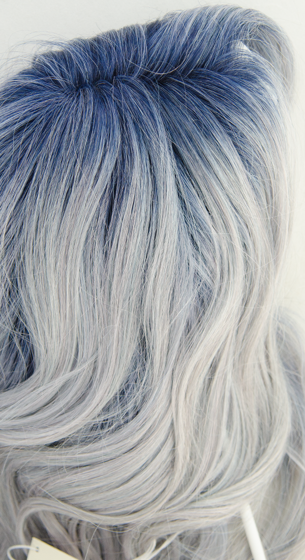 Frozen Sapphire - Very Light Blue Progressing to a Medium Blue with Dark Roots