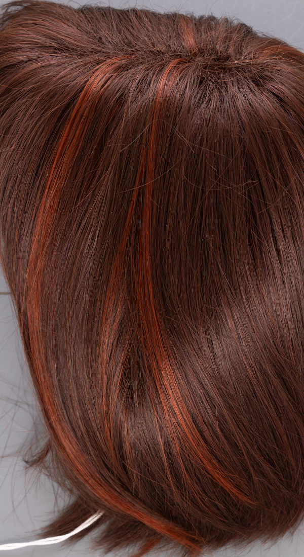 Cherry Cola - Dark Auburn with Bright Auburn Chunky Highlights