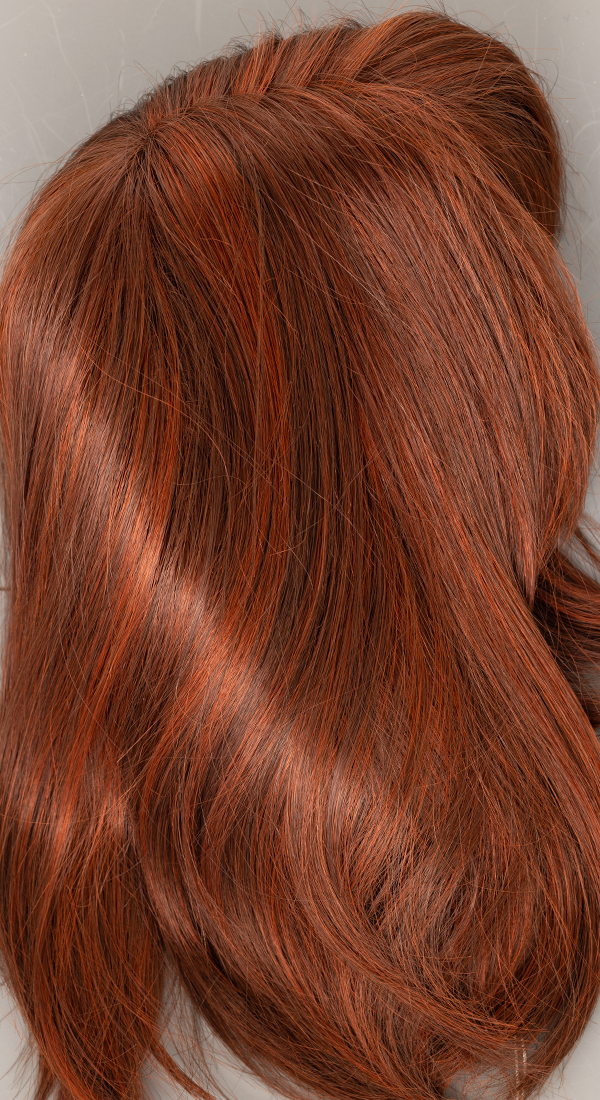 Dark Red - Deep Auburn Blend with Bright Auburn Highlights