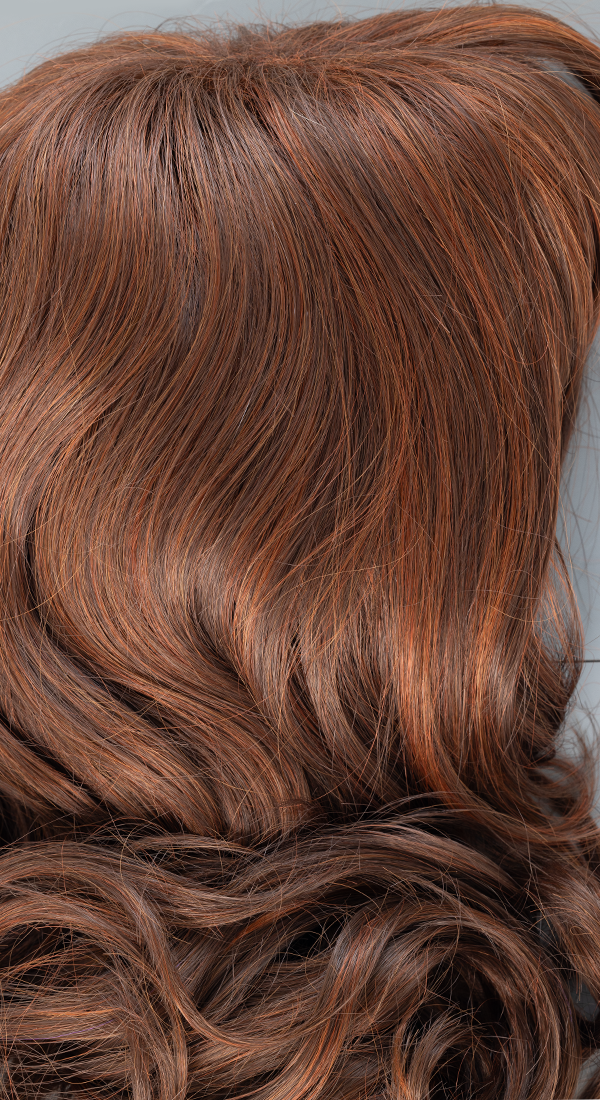 Chestnut - Dark Auburn Blend with Very Light Auburn Highlights