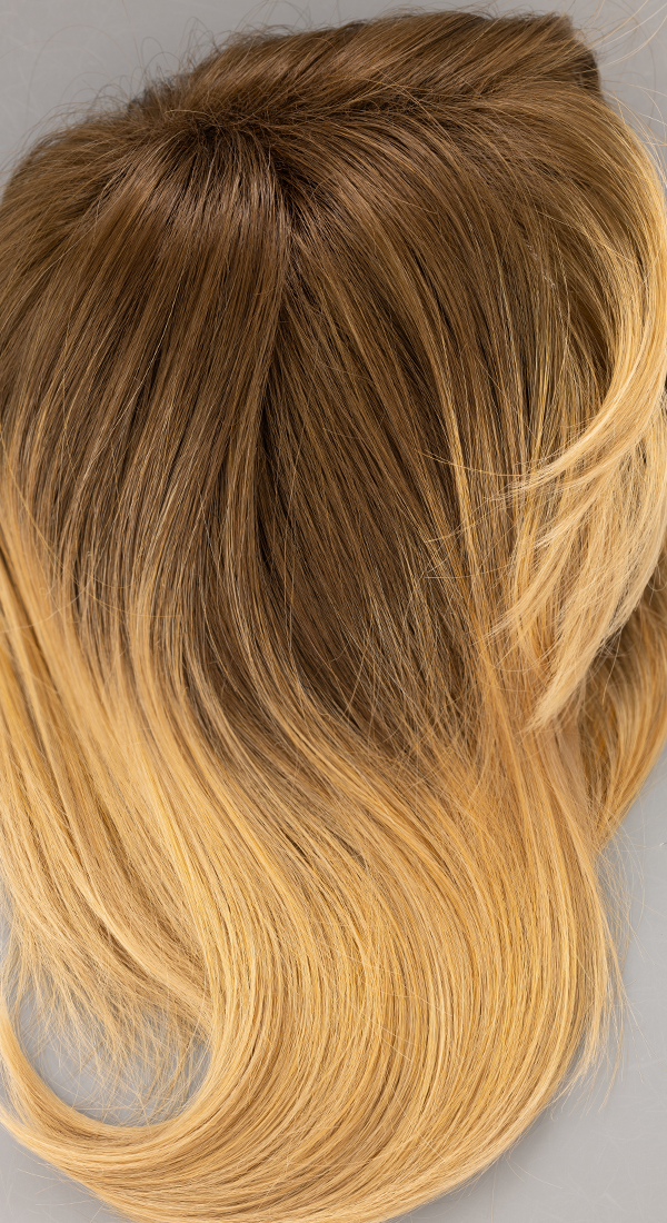 Banana Split LR - Long Rooted Dark Brown with Medium Golden Blond Tips (+$7.00)