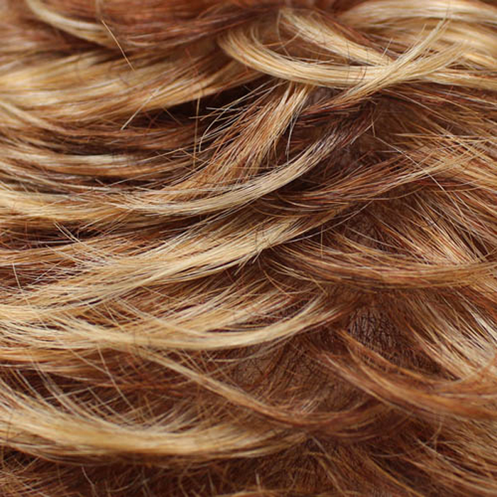 Flame - Medium Auburn base highlighted w/ Strawberry Blonde & Ash Blonde