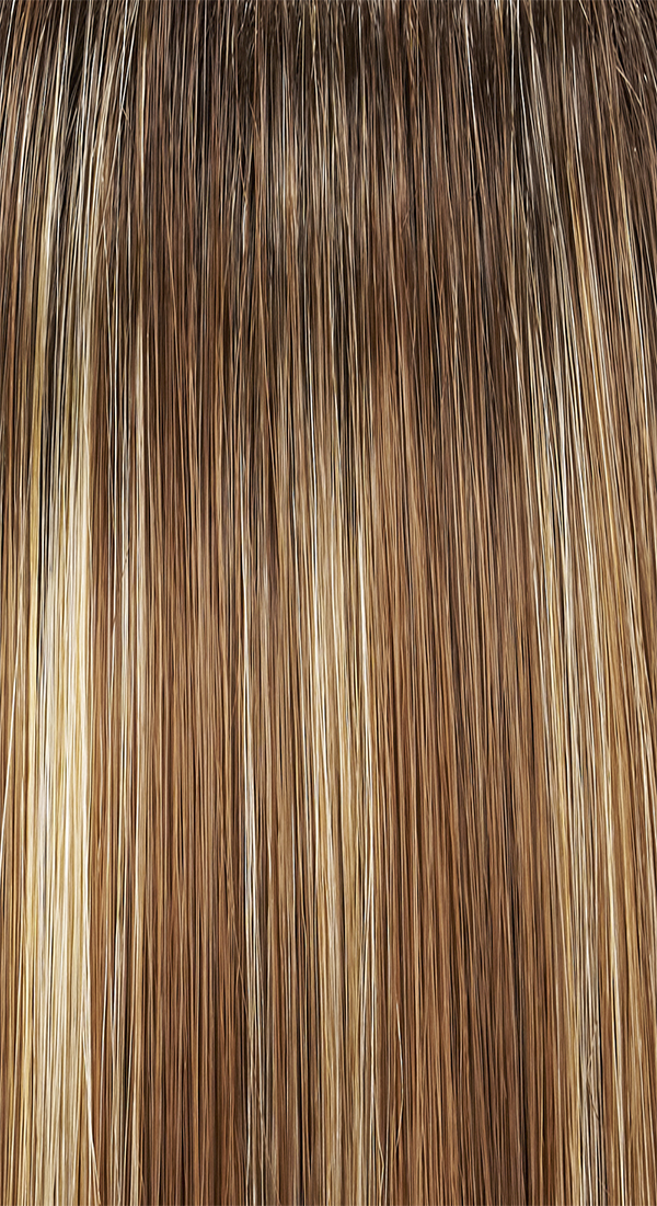 FS26/31S6 Salted Caramel - Med Natural Red Brown w/ Med Red Gold Blonde Bold Highlights, Shaded w/ Brown (+$5.00)