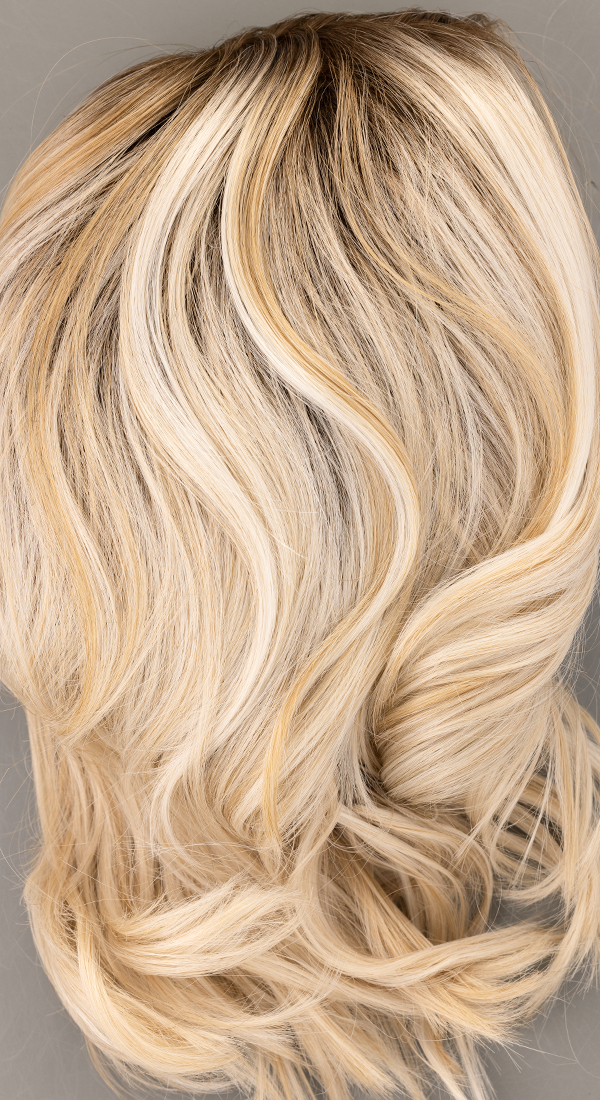 White Rose Blonde - R Platinum Blond Highlighted with a Light Golden Blond with Dark Roots (+$5.00)