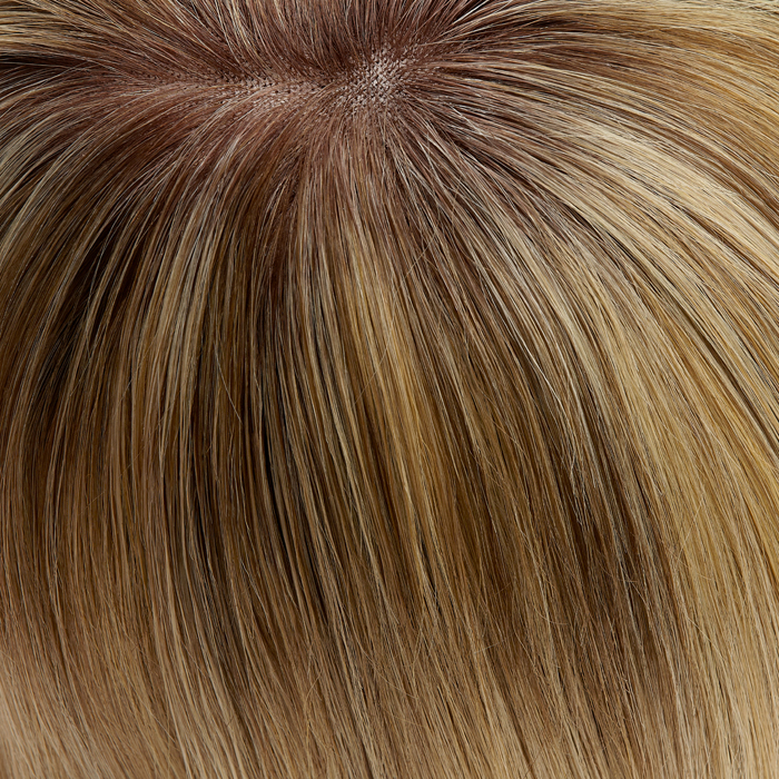 12FS8-HH Shaded Praline - Lt Gold Brown, Lt Natural Gold Blonde & Pale Natural Gold-Blonde Blend, Shaded w/ Med Brown