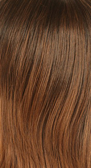 TP27/4 - Medium Dark Brown (4) with Honey Highlights (27) on Top, to Honey Tips (27)