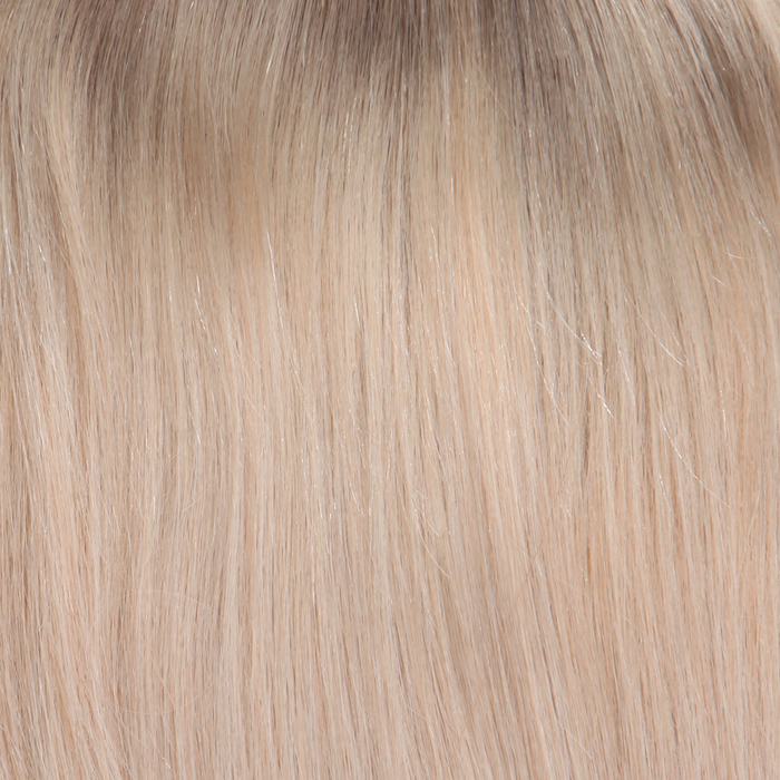 Champagne Apple Pie, - A mixture of ash blonde, lightest blonde and  neutral blonde with Light brown roots
