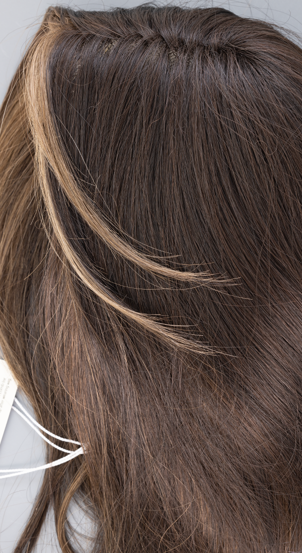 Mocha Brown - Darkest Brown with Light Brown highlights and Medium Blonde Fringe