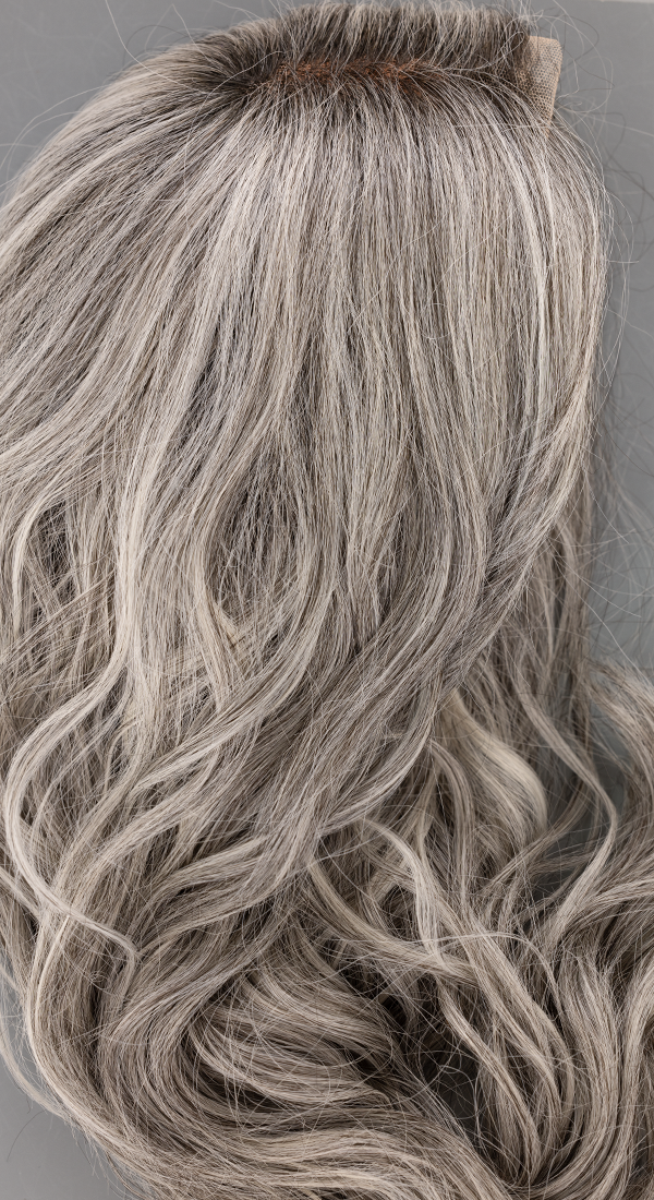 Salt & Pepper - MR Very Light Grey and Dark Grey Blended with Mild Black Roots