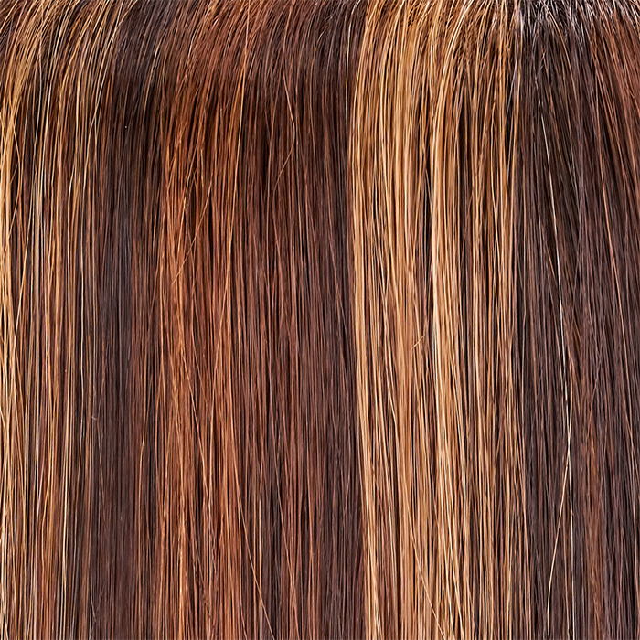 FS6/30/27 - HH Toffee Truffle - Brown, Med Red-Gold, Med Red-Gold Blonde Blend w/ Med Red Gold Blonde Bold Highlights