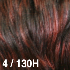  4/130H Dark Brown with Very Bright Auburn Highlights