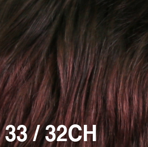 33/32CH Dark Auburn with Medium Auburn Chunky Highlights