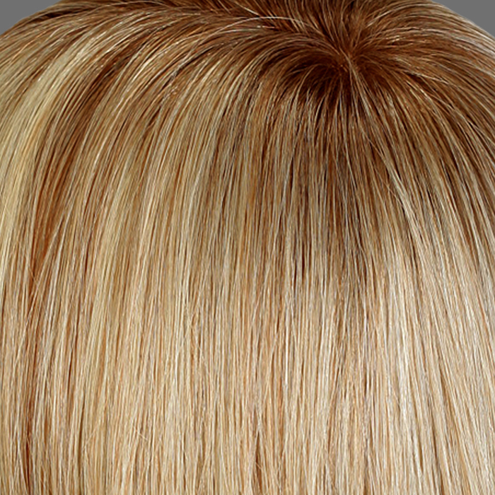 RH1488RT8, - Dark Blonde with Lightest Blonde Highlights and Golden Brown Roots